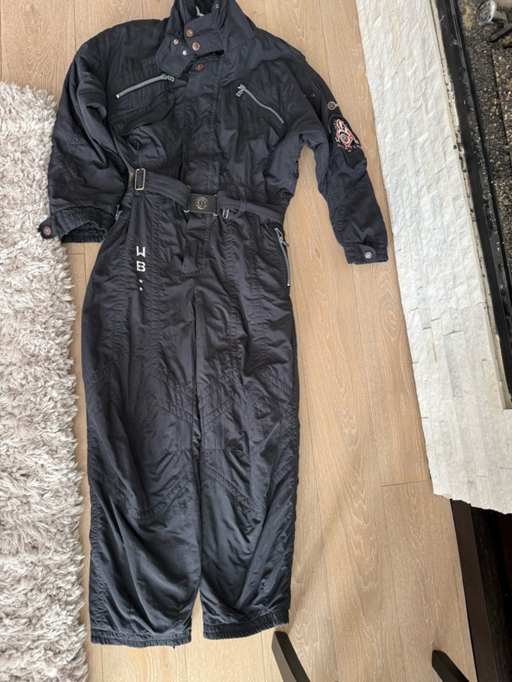 Bogner Black Men's Ski Snowboard One-Piece Suit